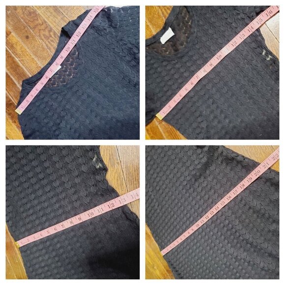 Vintage 1970s DVF Diane Von Furstenberg for RE-7 Black Crochet Sheer Dark Bohemi - Picture 5 of 16